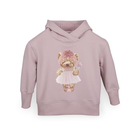 Дитяче худи Fluffy Puffy (6/12м) Poly пудровый, Cebababy
