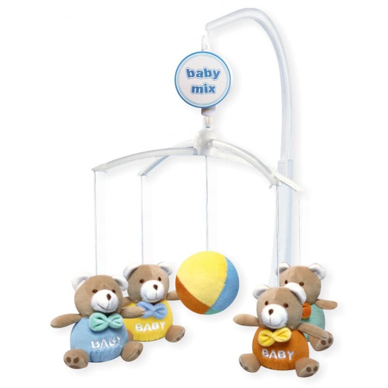 Мобиль плюшевий механический Медвежата, Baby Mix