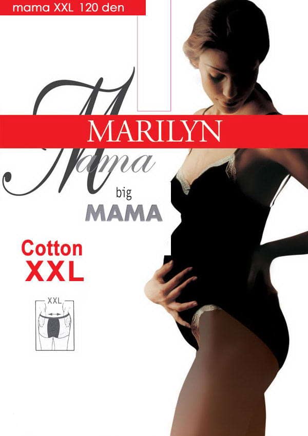 Колготки для беременных 120 den бавовна черные, Marilyn