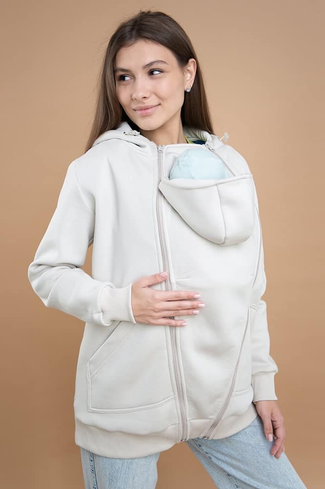 Худі для вагітних та годуючих зі вставкою для дитини Кунжут, Love&Carry