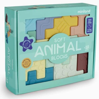 М'який розвиваючий набір Miniland Animal Blocks, Miniland Educational