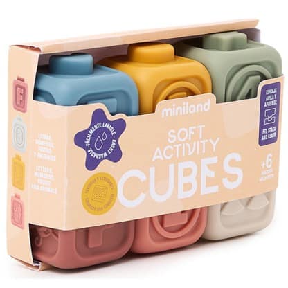 М’які кубики для малюків Miniland Activity Cubes (6 шт), Miniland Educational