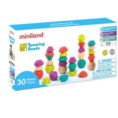 Дерев'яна гра-балансир Miniland Towering Beads, Miniland Educational