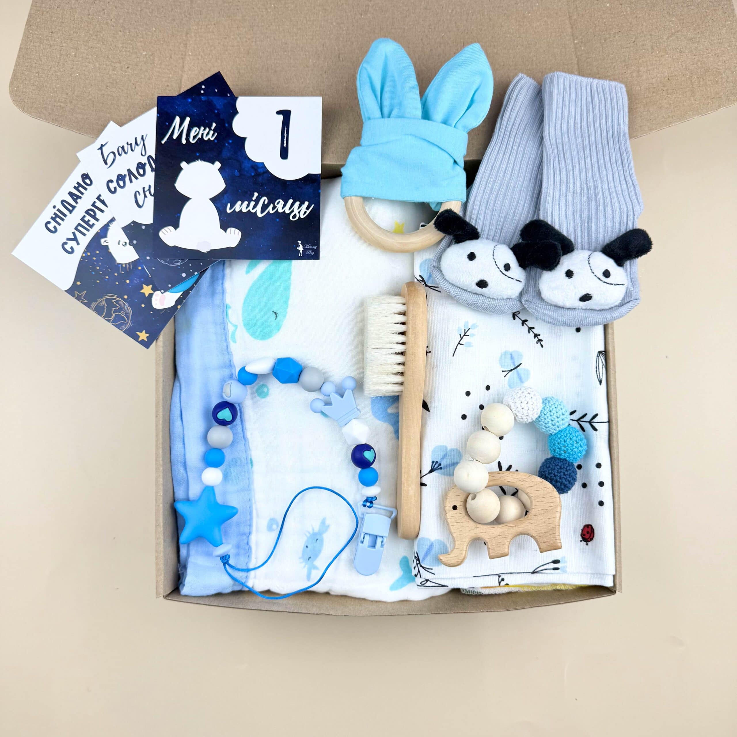 Подарунковий набір на виписку “Привіт Світ” з пледом №1, Mommy Bag