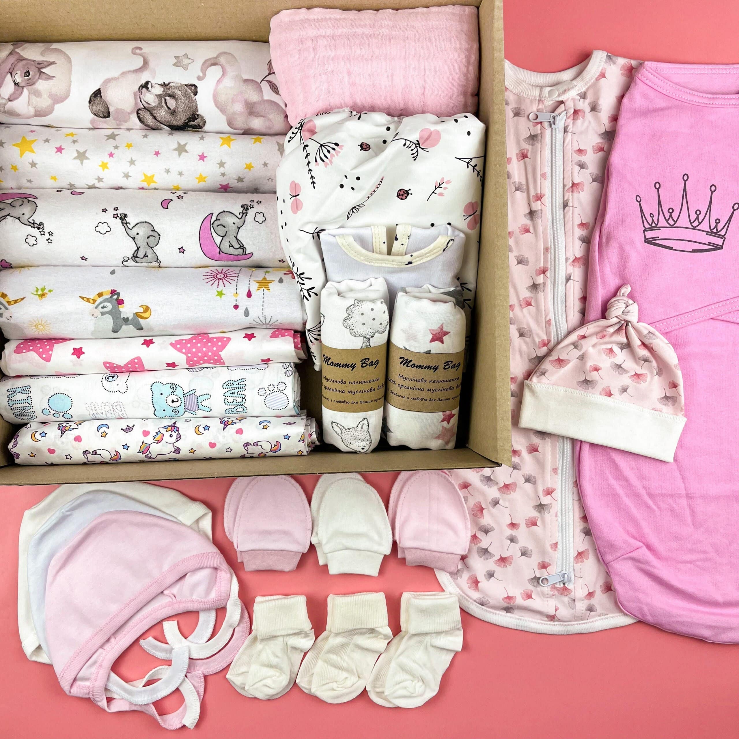 Набір пелюшок Максі для дівчинки 14+9 в подарунок, Mommy Bag