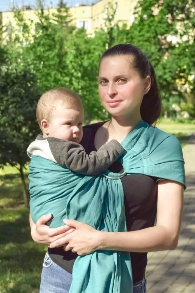Слінг з кільцями бірюзовий, Coolbabka