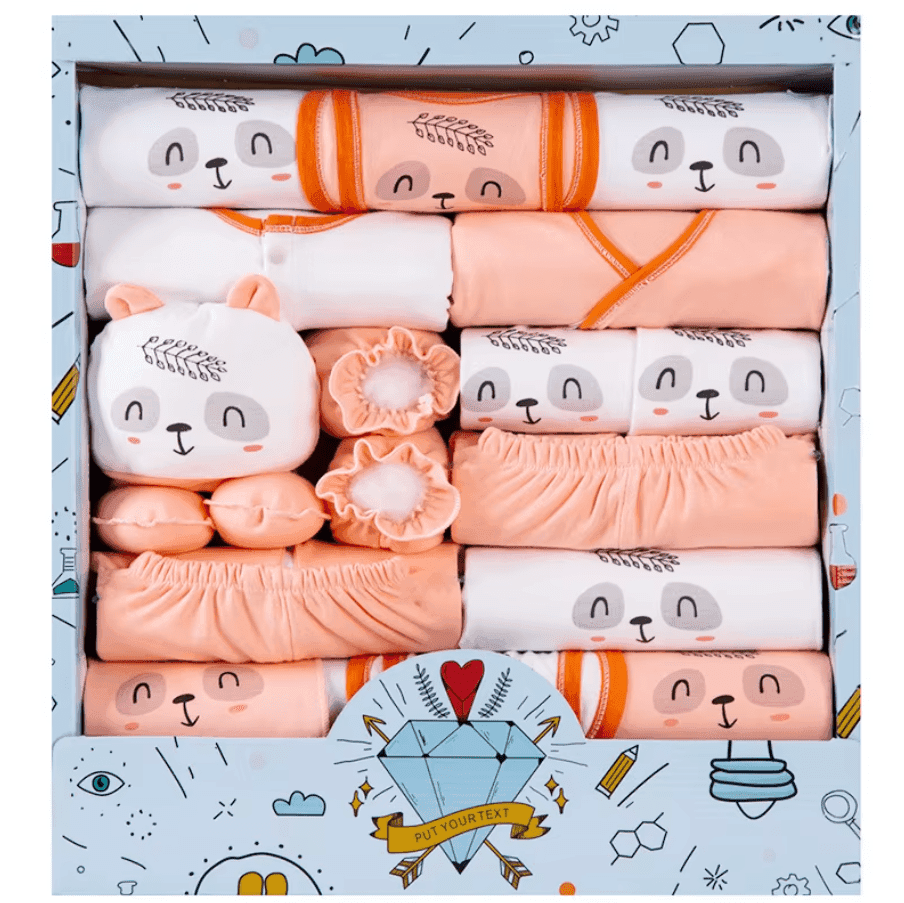 Подарунковий набір комплект одягу Maxi Pack (18 одиниць) Персиковий, Mommy Bag