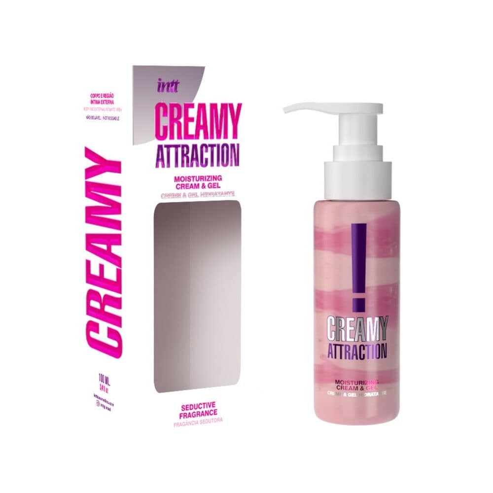 Зволожувальний крем-гель 2в1 Creamy Attraction Seduction 100мл з афродизіаком, унісекс, Intt
