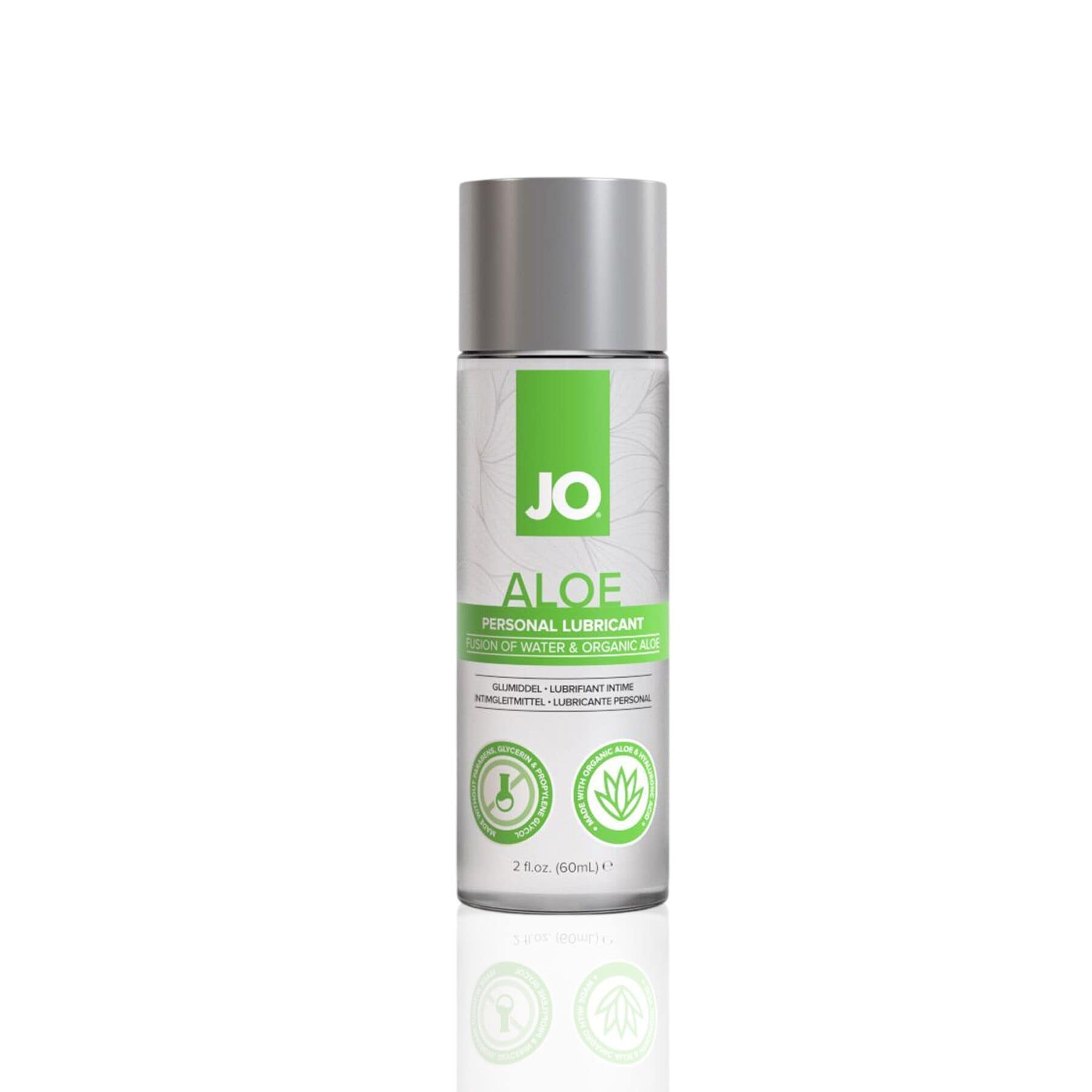 Змазка на водній основі H2O Organic Aloe (60 мл), зволожувальний та заспокійливий ефект, JO
