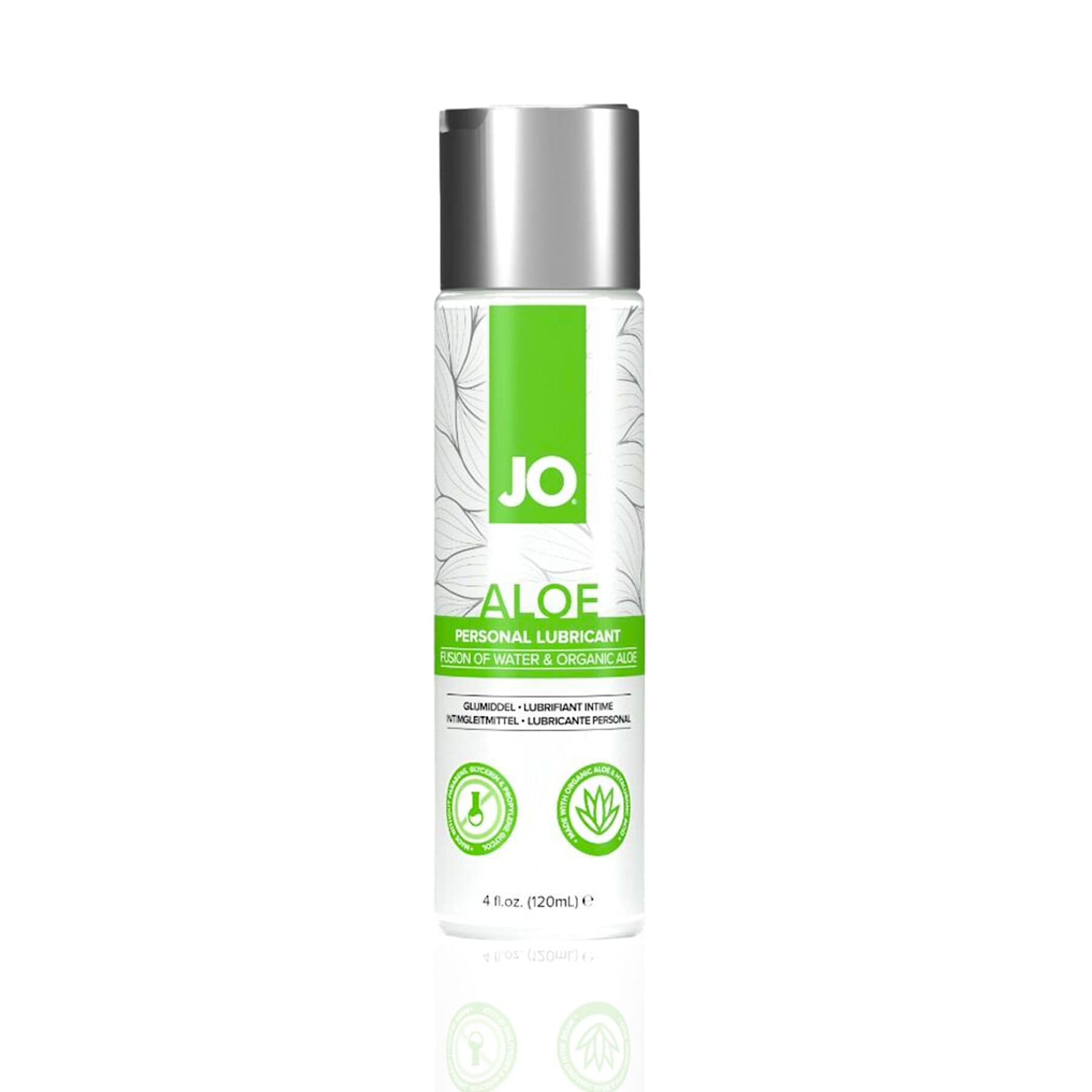Змазка на водній основі H2O Organic Aloe (120 мл), зволожувальний та заспокійливий ефект, JO