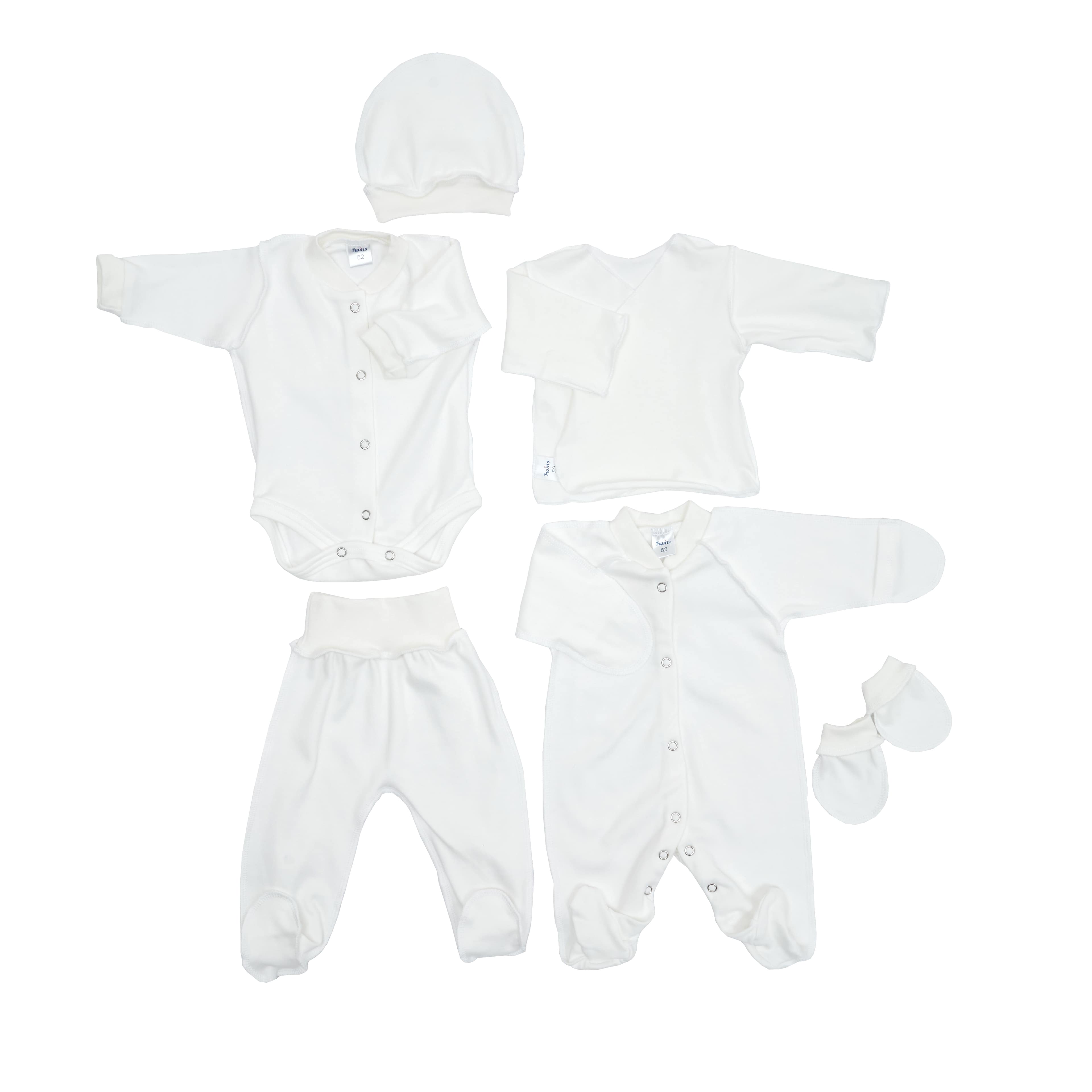 Набор в роддом Twins интерлок (6 эл) 52р экрю