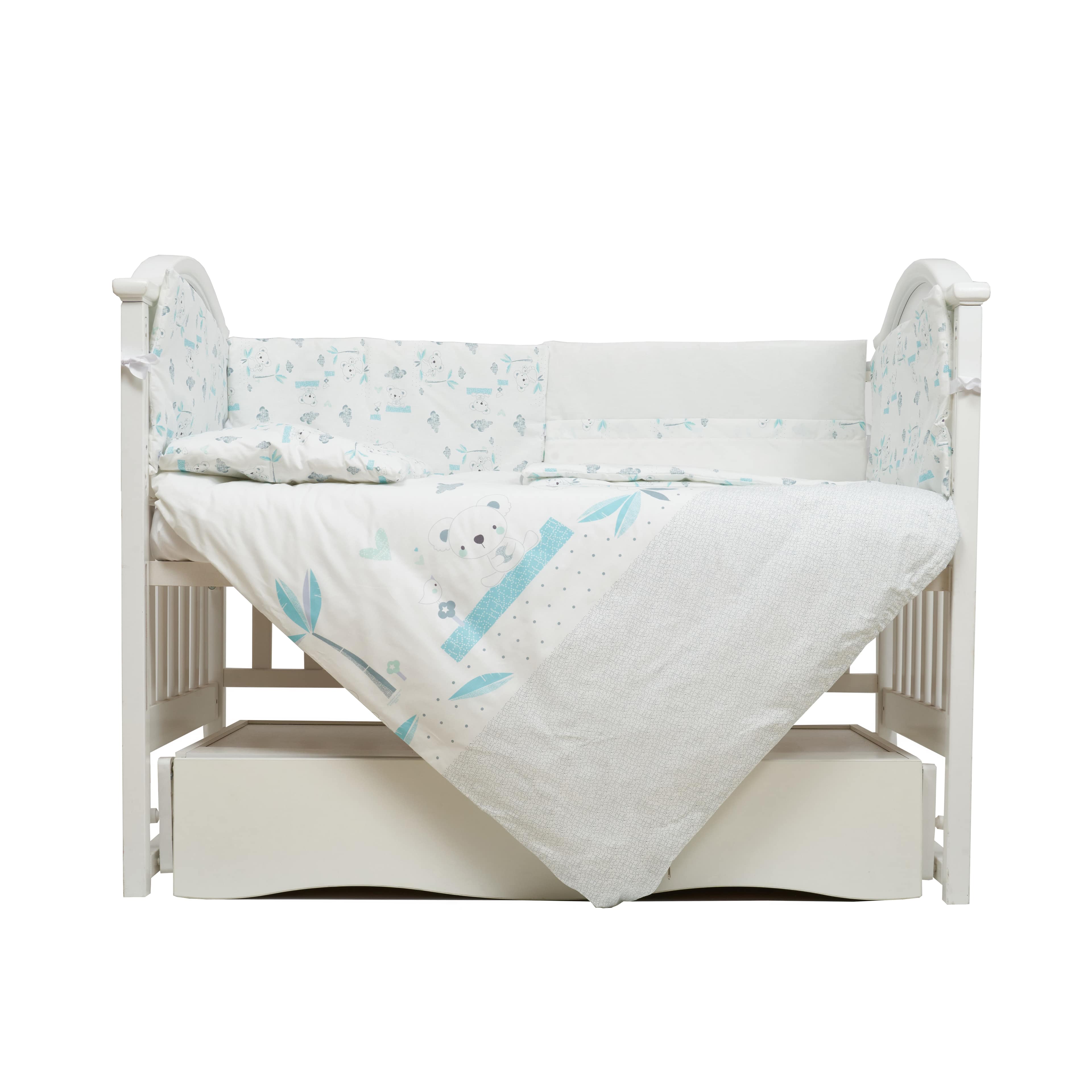 Постільний комплект для дитячої кровати 6 эл Eco Line New Koala mint, Twins