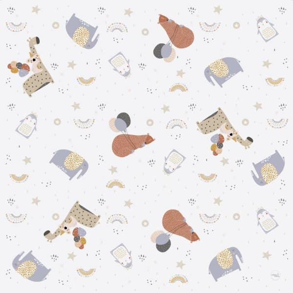 Коврик водонепроницаемый 120x120 Giraffe білий/бел, Cebababy