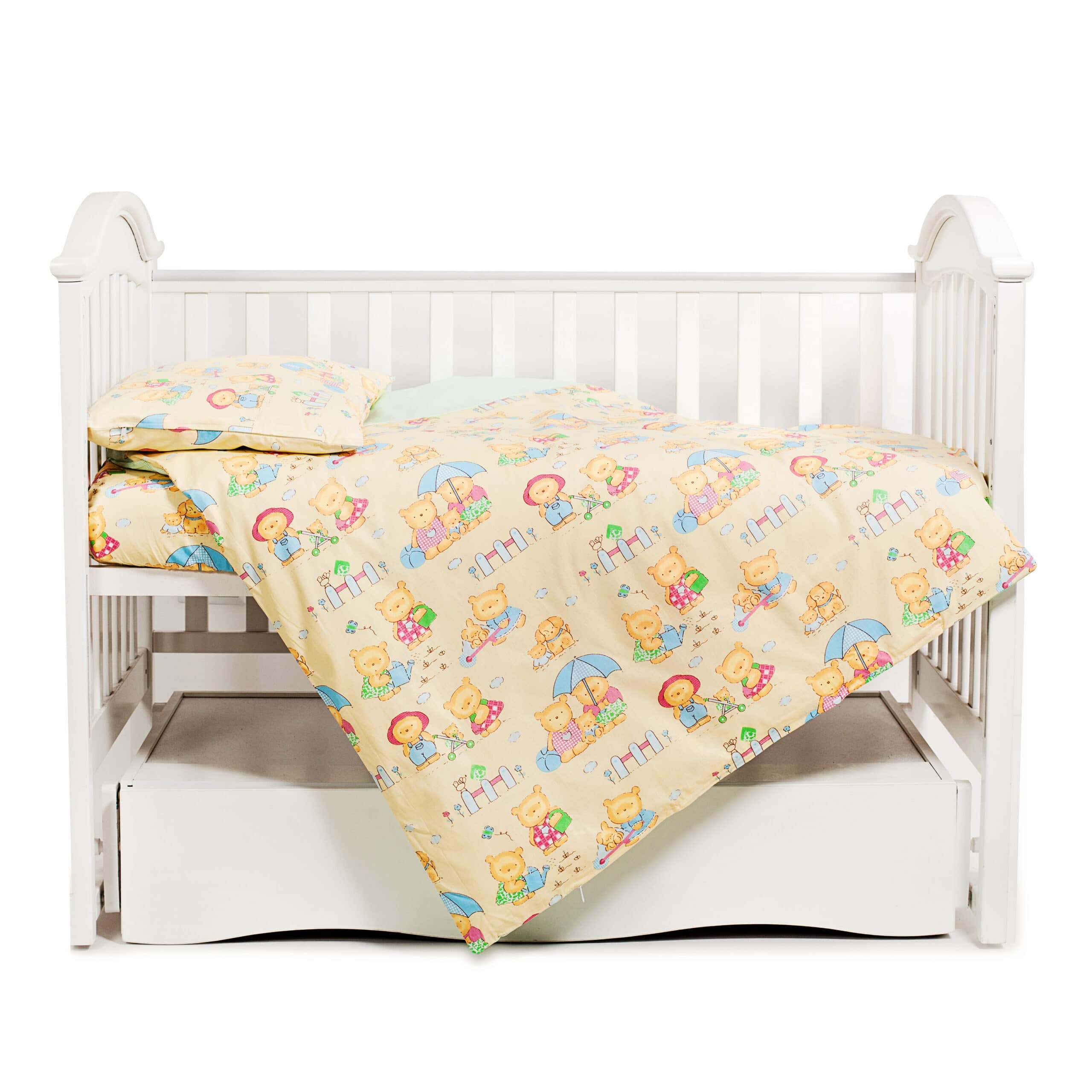 Дитяче сменное Постільна білизна 3 эл Comfort Пушистые медвежата желтые, Twins