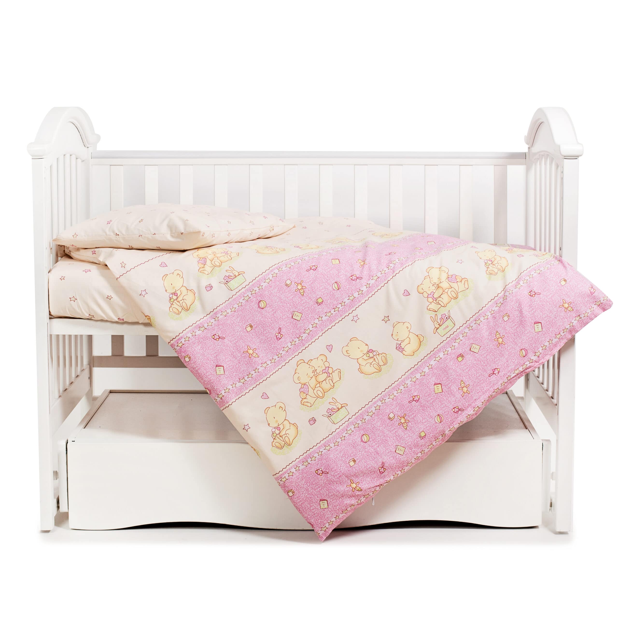 Дитяче сменное Постільна білизна 3 эл Comfort Мишки со звездой розовые, Twins