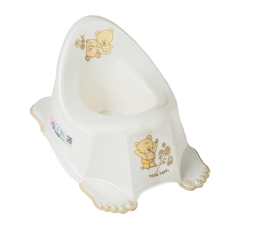 Дитячий горшок Tega Медвежонок без музыки білий, Tegababy