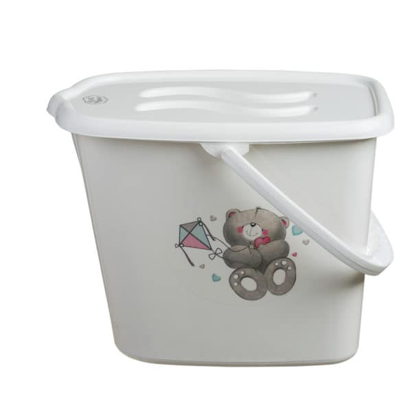 Відерце для підгузків Bears білий, Maltex