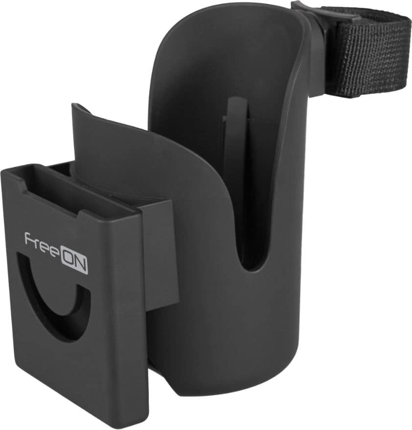 Тримач 2 в 1 для коляски , black, FreeON