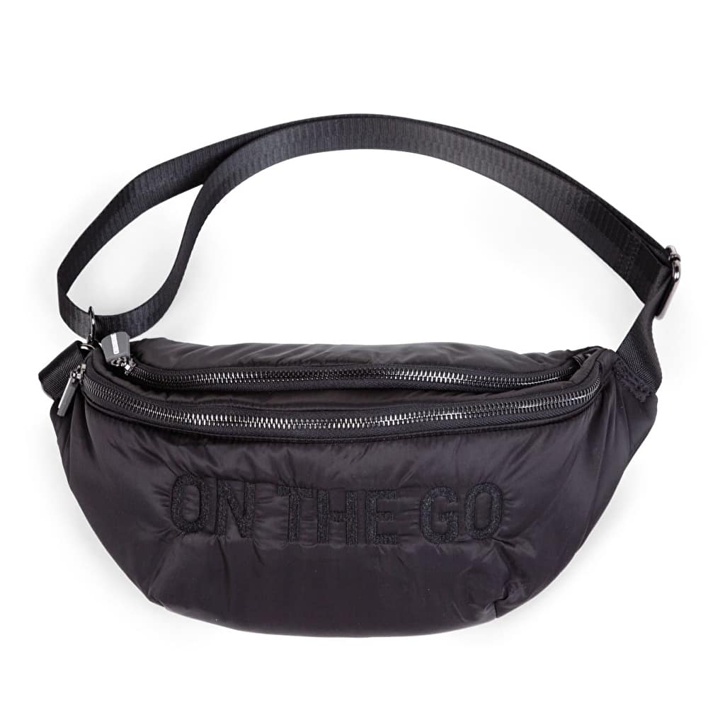 Сумка через плече Childhome Banana bag puffered black, арт. CWBANAPBL