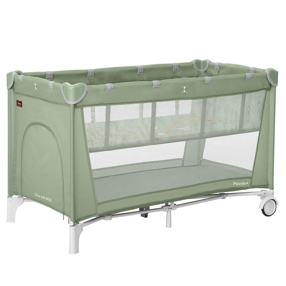 Манеж Piccolo+ CRL-18102 Mint Green со вторым дном /1/ MOQ, Carrello