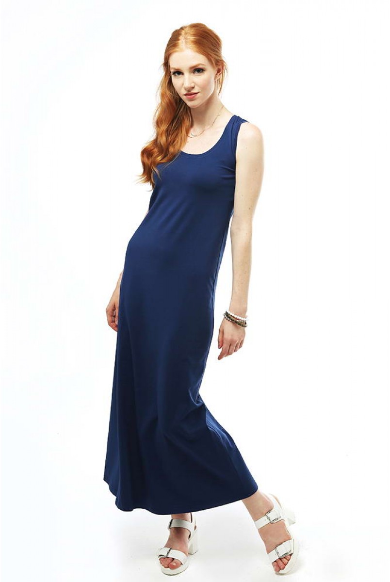 Платье макси 2 в 1- Нэви для беременных