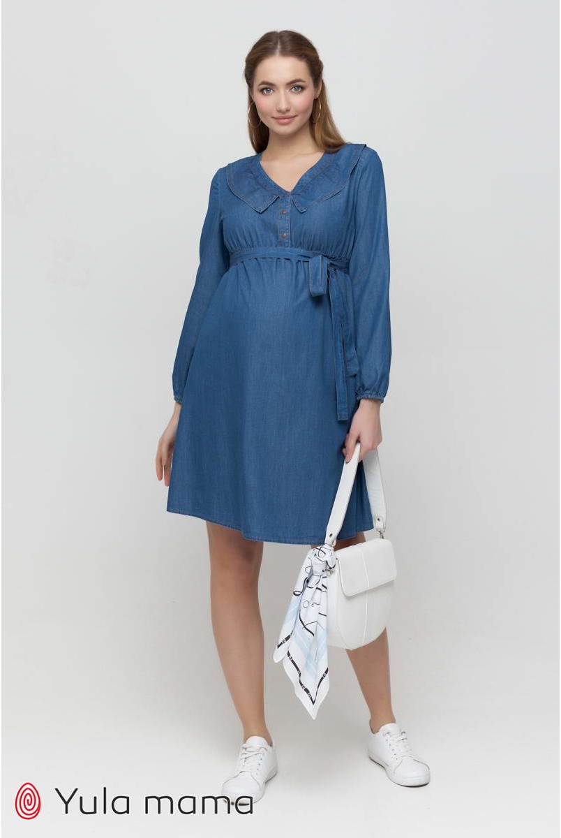 Сукня Fendi джинсово-Синій Для вагітних і годування