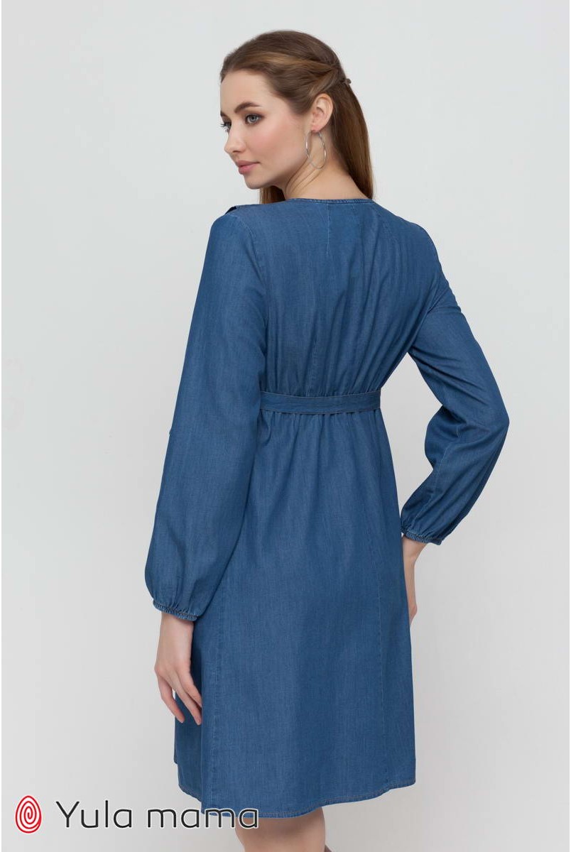 Платье Fendi джинсово-синий для беременных и кормления