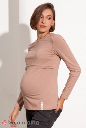 Лонгслив для беременных и кормления Юла мама Margerie NR-31.021 средний капучино