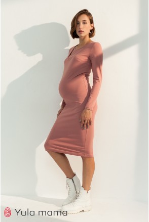 Сукня для вагітних та годування Юла мама Lillian DR - 31.032 темний рожевий