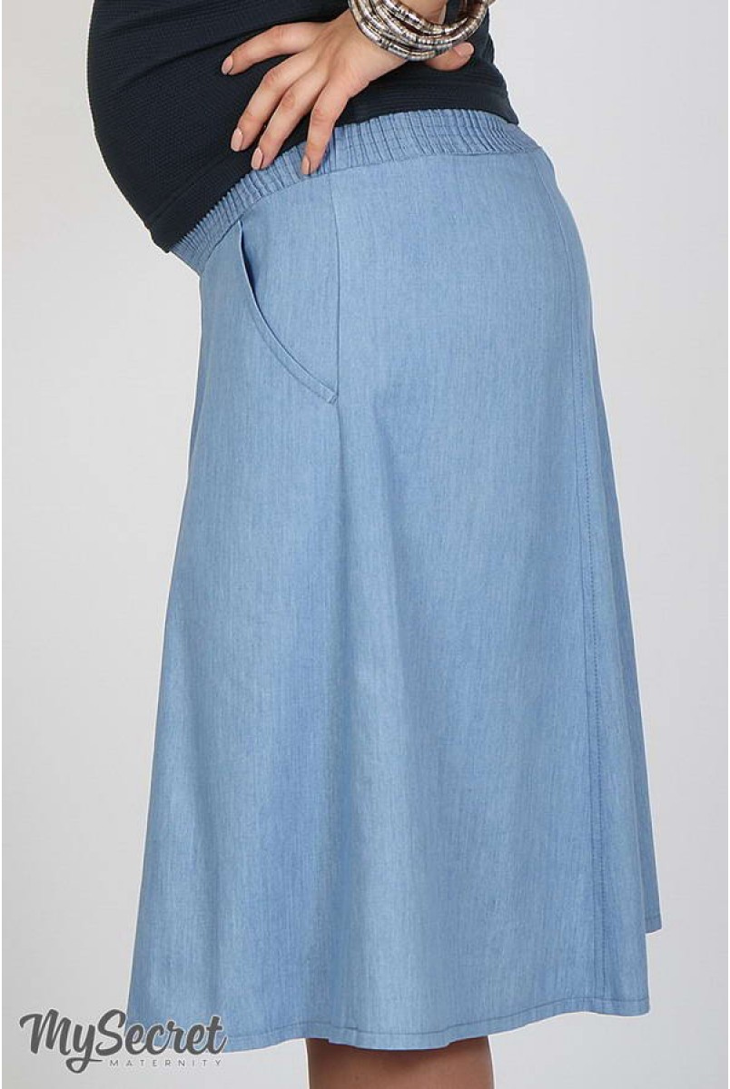 Спідниця Peri Блакитний джинс для вагітних