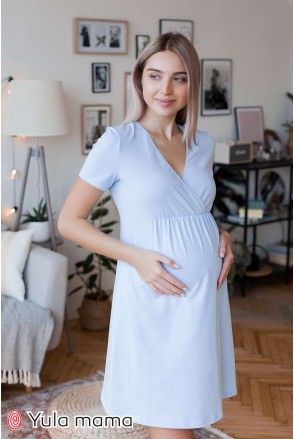 Нічна сорочка Alisa light NW - 1.4.3 блакитний для вагітних і годування