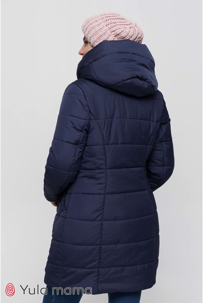 Зимнее слинго-пальто 3 в 1 Abigail sling OW-40.051 темно-синее для беременных