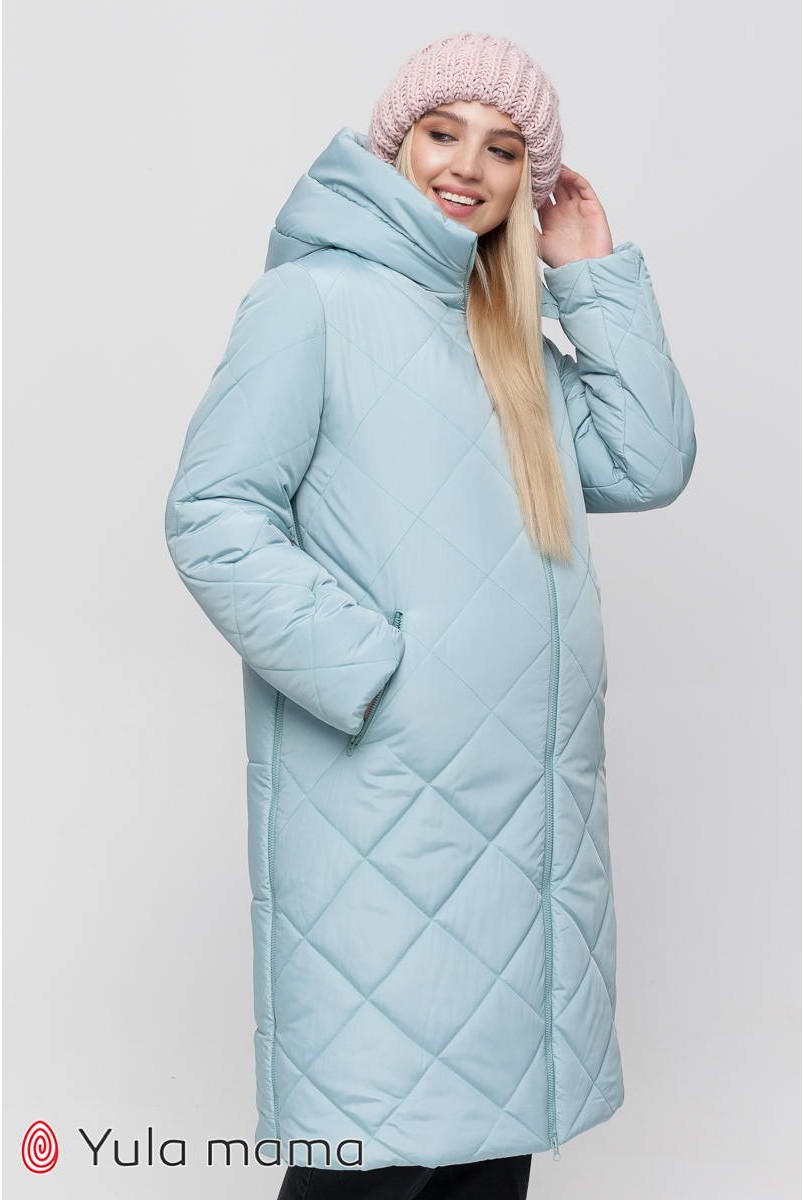 Зимнее теплое пальто Helsinki полынный для беременных