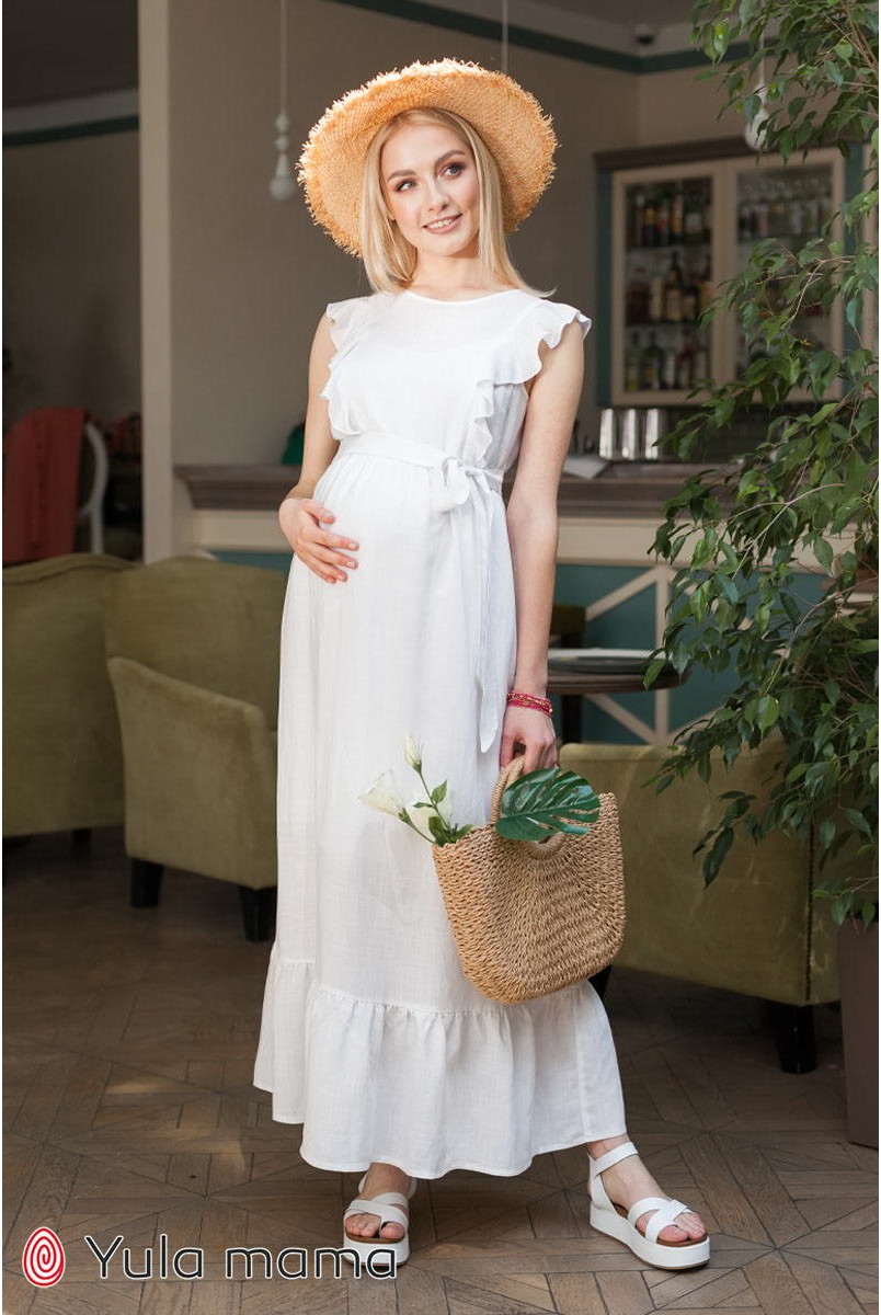 Сукня Freya білий для вагітних і годування