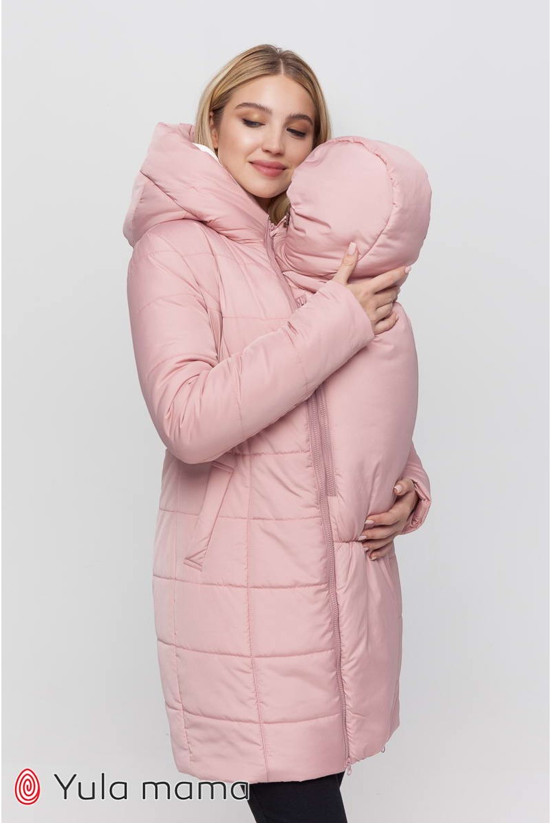 Зимнее слинго-пальто 3 в 1 Abigail sling OW-40.052 пудра для беременных