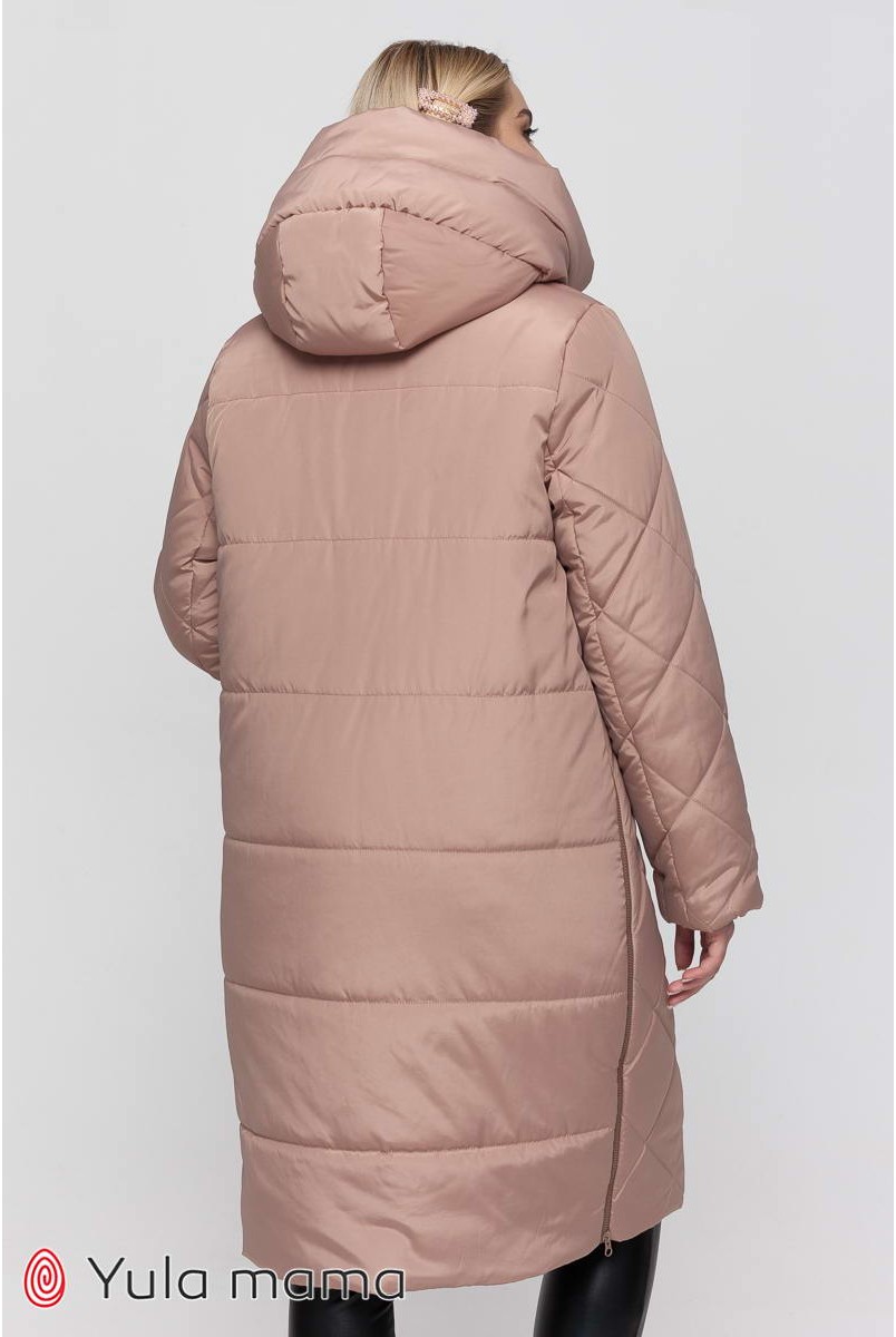 Зимове тепле пальто Helsinki бежевий для вагітних