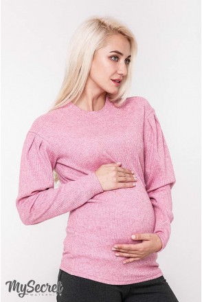 Свитер Gaia розовый меланж для беременных 