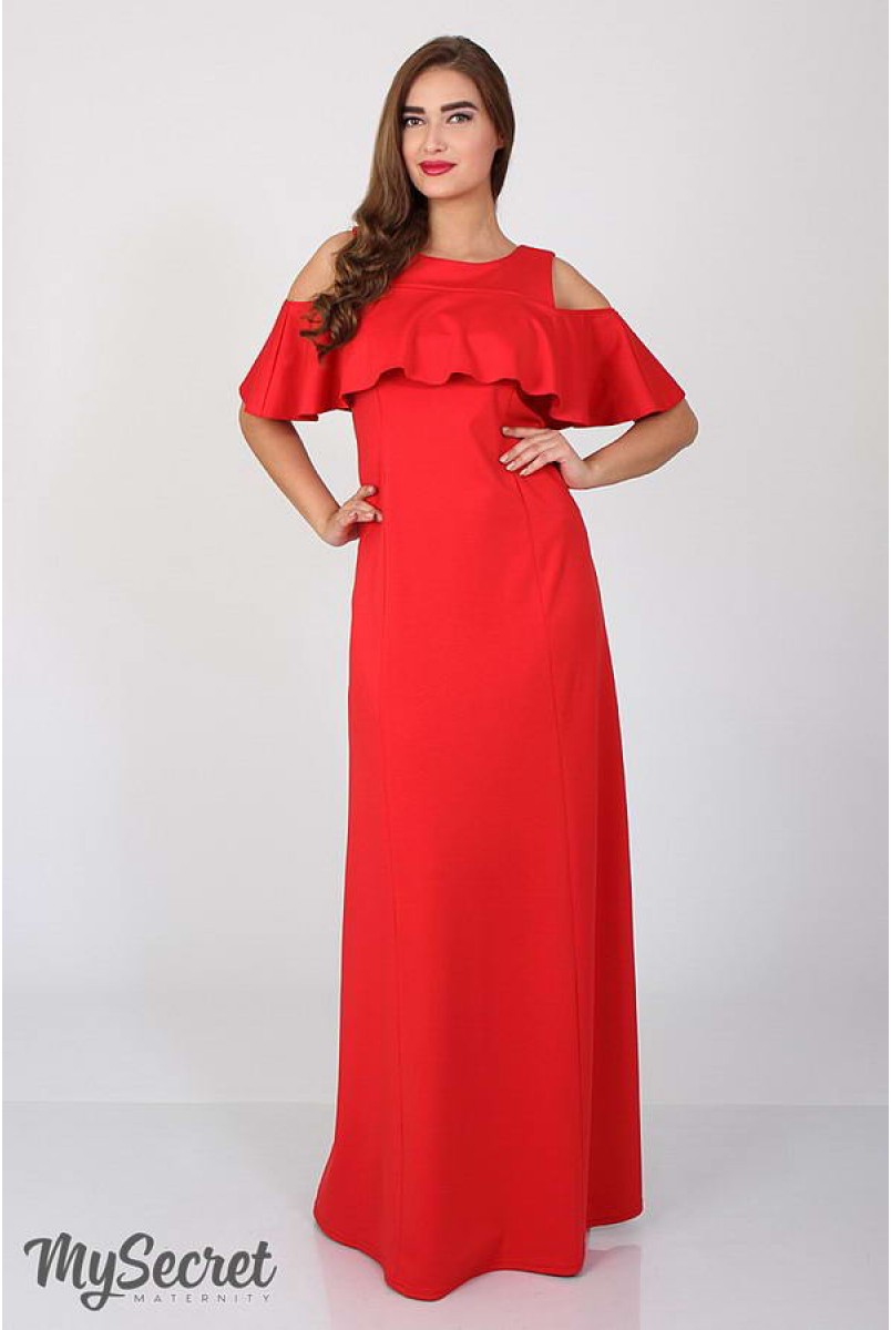 Сукня Delicate червоний для вагітних і годування