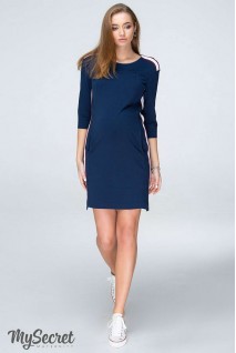 Платье Danielle light темно-синий для беременных и кормящих