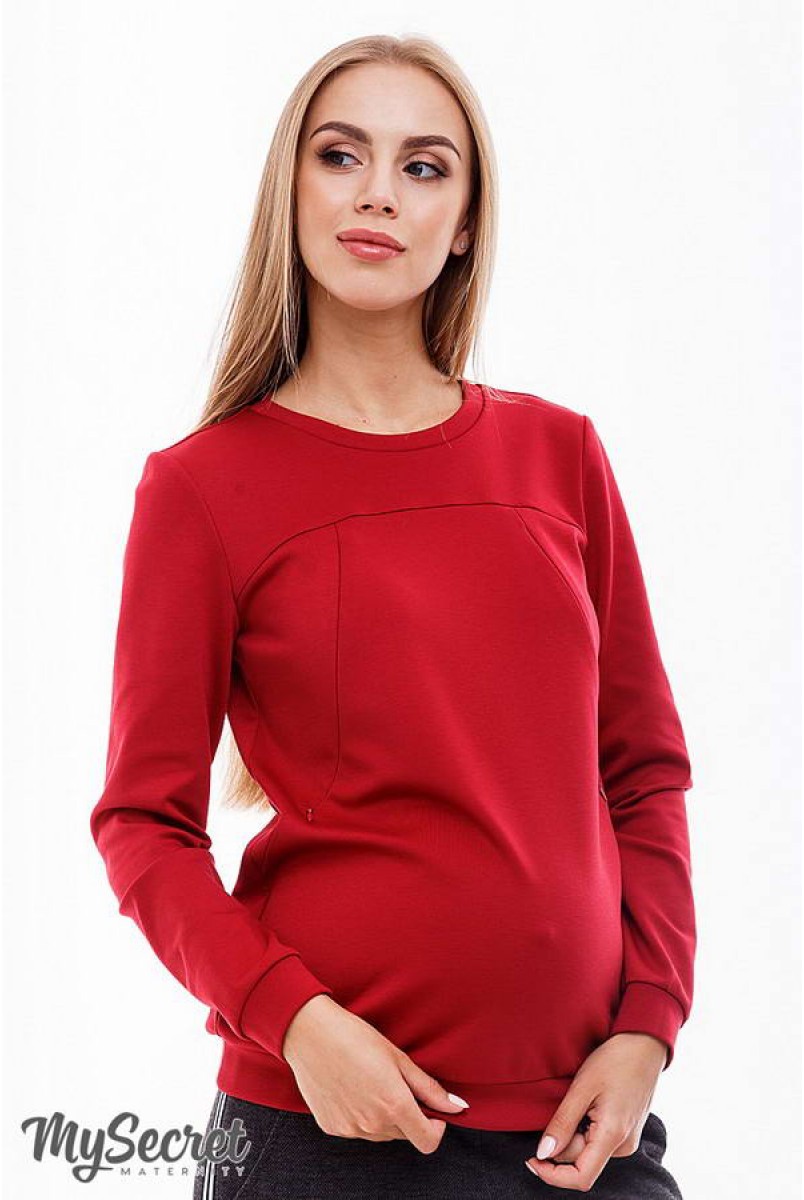 Свитшот Rida light кармин для беременных и кормящих