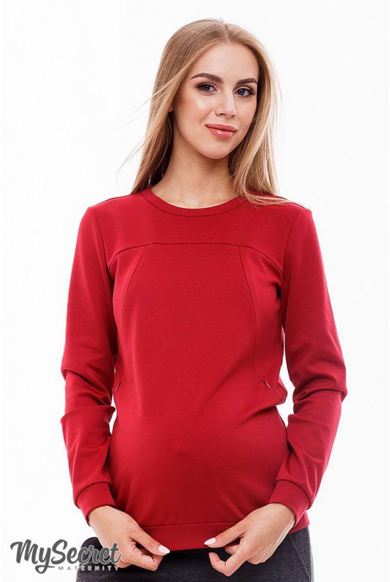 Свитшот Rida light кармин для беременных и кормящих
