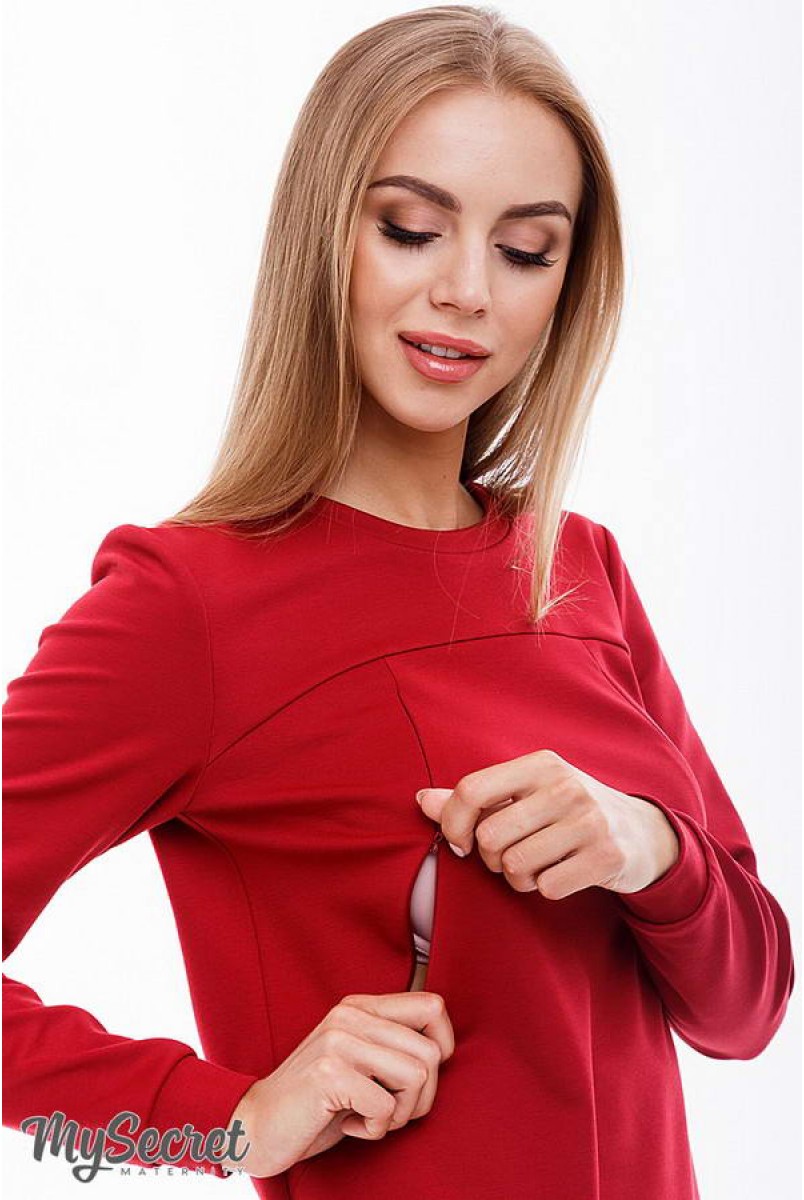 Свитшот Rida light кармин для беременных и кормящих