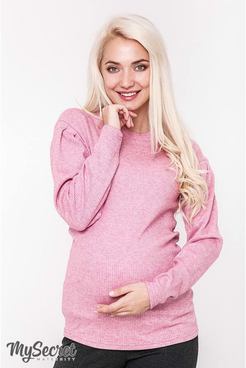 Свитер Gaia розовый меланж для беременных 