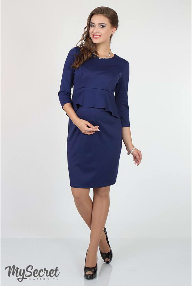 Платье Catherine синий для беременных и кормящих
