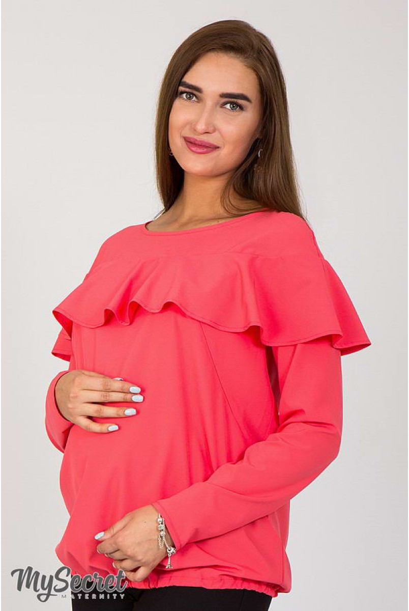 Блуза Avril коралл для беременных и кормящих