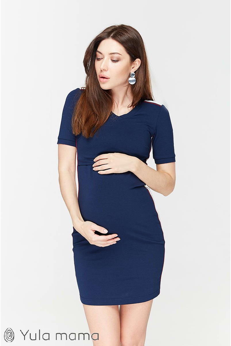 Платье-туника Gina DR-29.021 темно-синий для беременных и кормящих