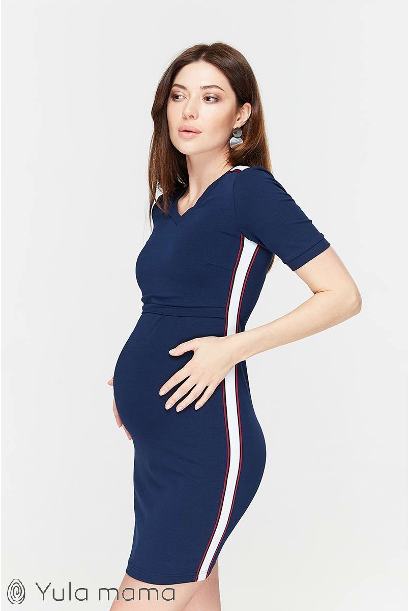 Сукня-туніка Gina DR-29.021 темно-синій для вагітних і годування
