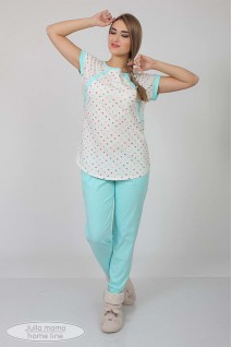 Пижама Relax NW-5.5.2 разноцвет.горошки + ментол для беременных и кормления