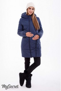 Зимнее теплое пальто ANGIE синий для беременных