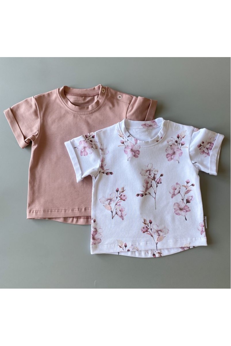 Набір футболок для дітей Boonyx Dusty Rose + Cherry Blossom